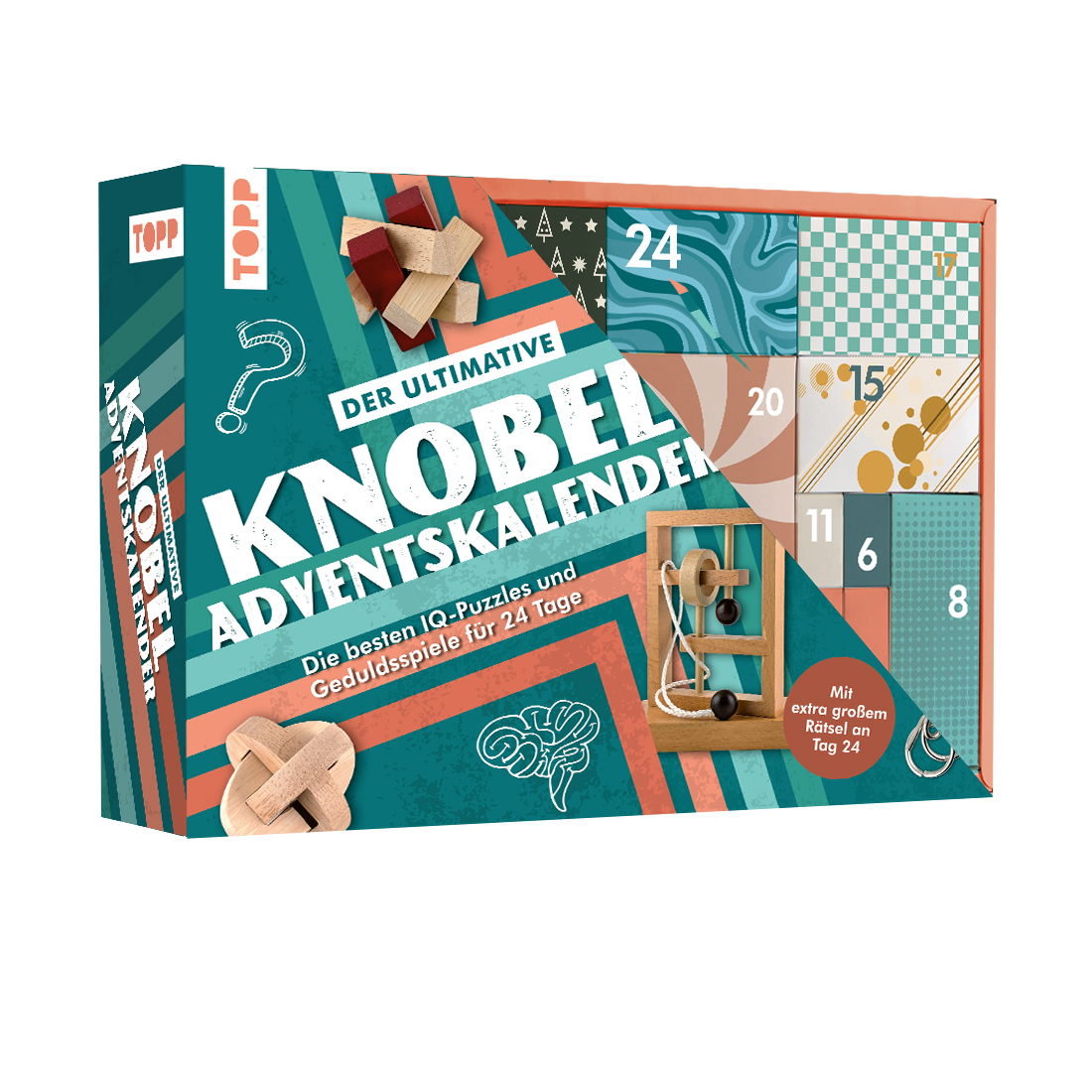 Der ultimative Knobelspiel-Adventskalender – Die besten IQ-Puzzles und Geduldsspiele für 24 Tage