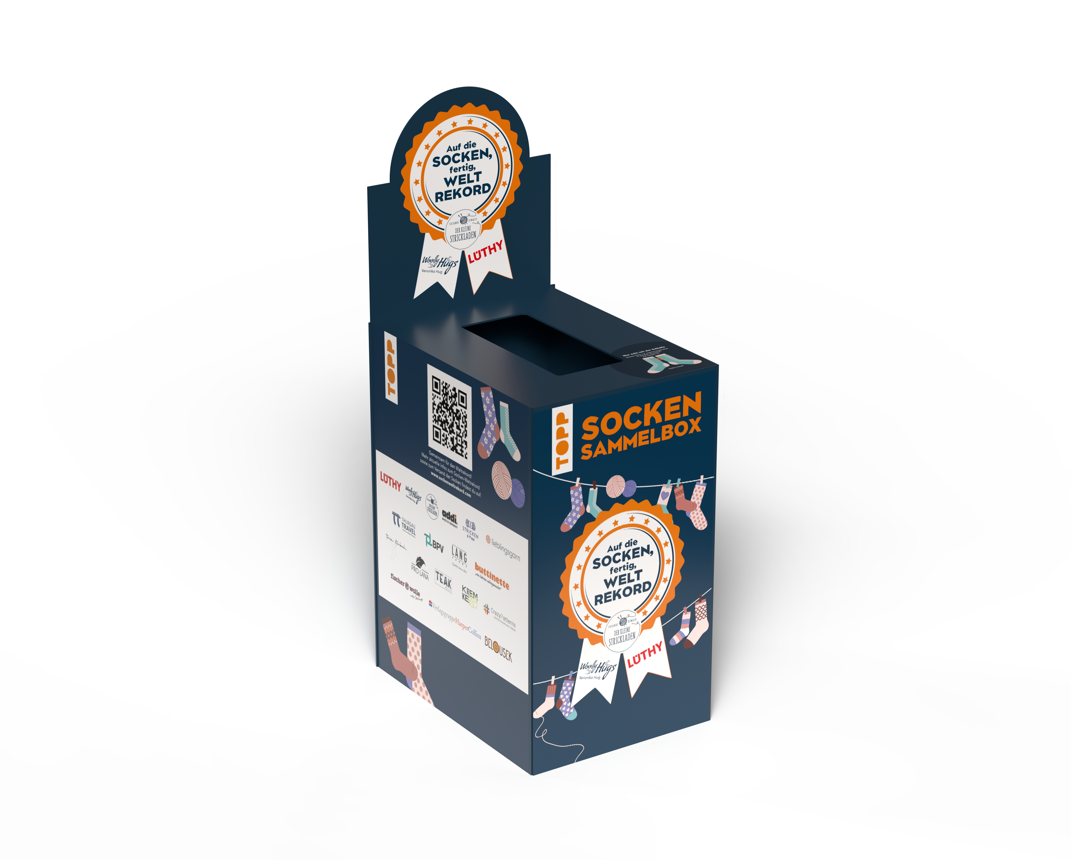 Socken-Weltrekord-Sammelbox