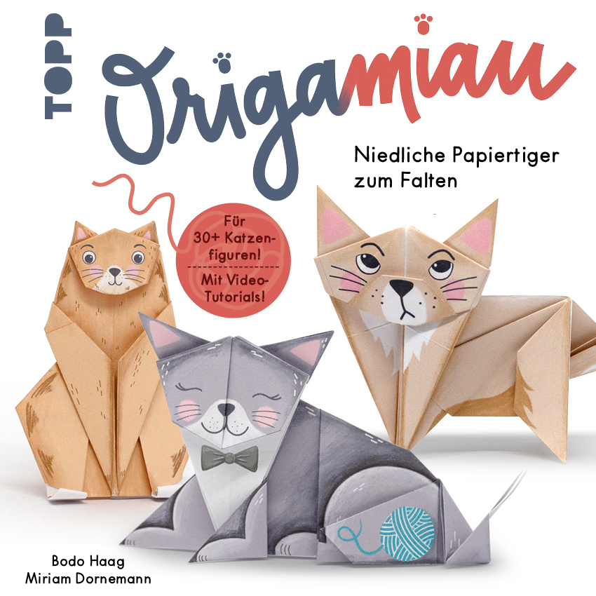 OrigaMIAU. Niedliche Papiertiger zum Falten. Origamiblock mit Anleitungen.