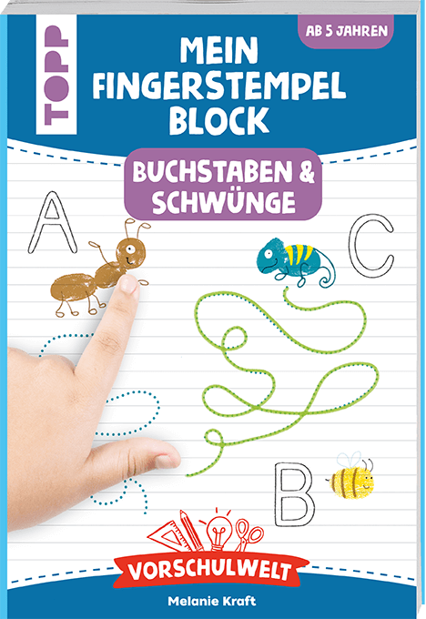 Vorschulwelt - Mein Fingerstempelblock Buchstaben und Schwünge