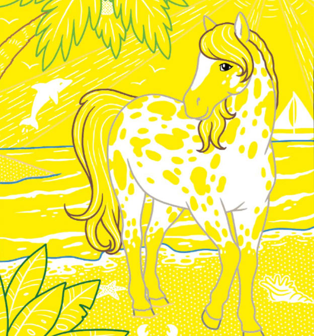 Zauberpapier Motiv Pferd 1