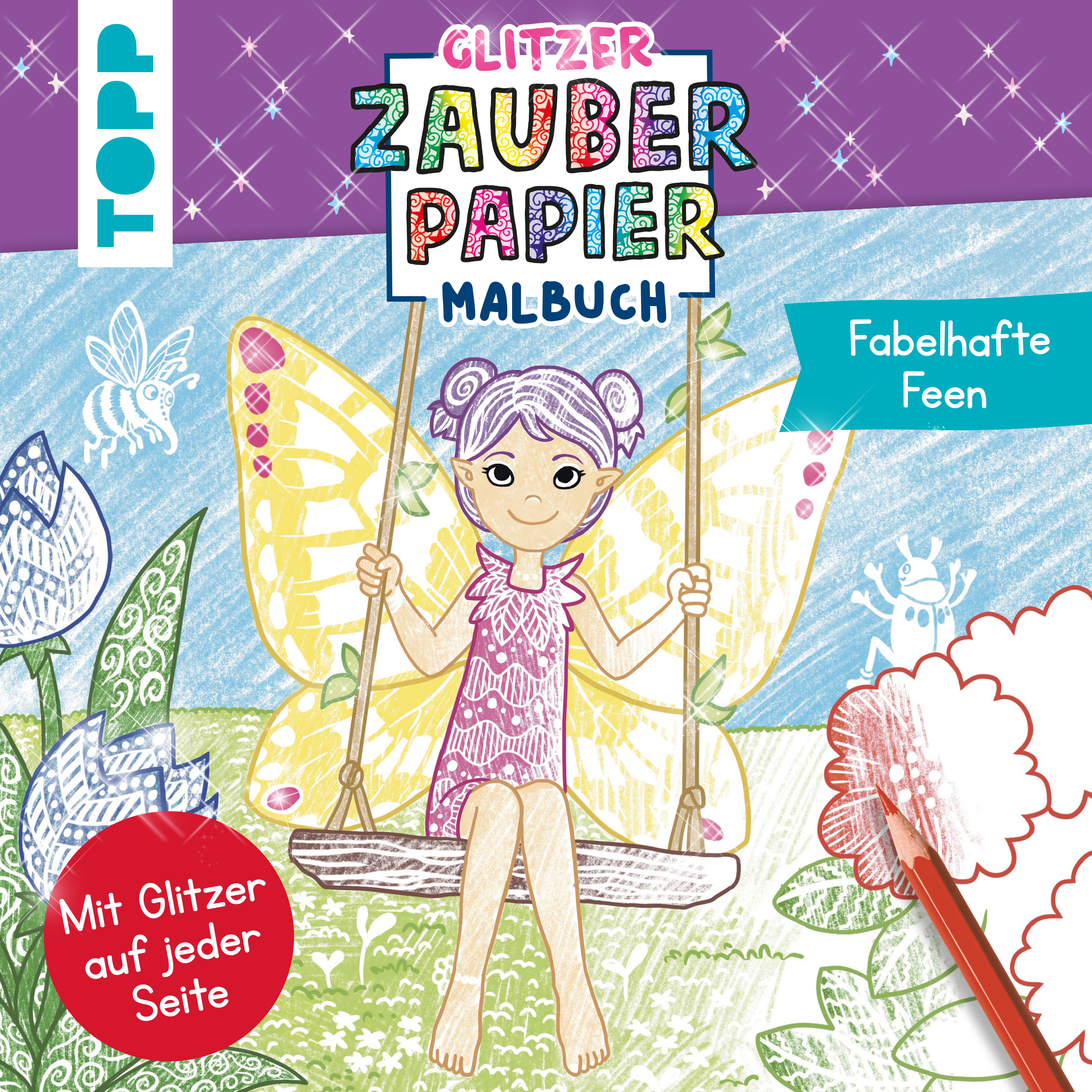 Glitzer Zauberpapier Malbuch Fabelhafte Feen