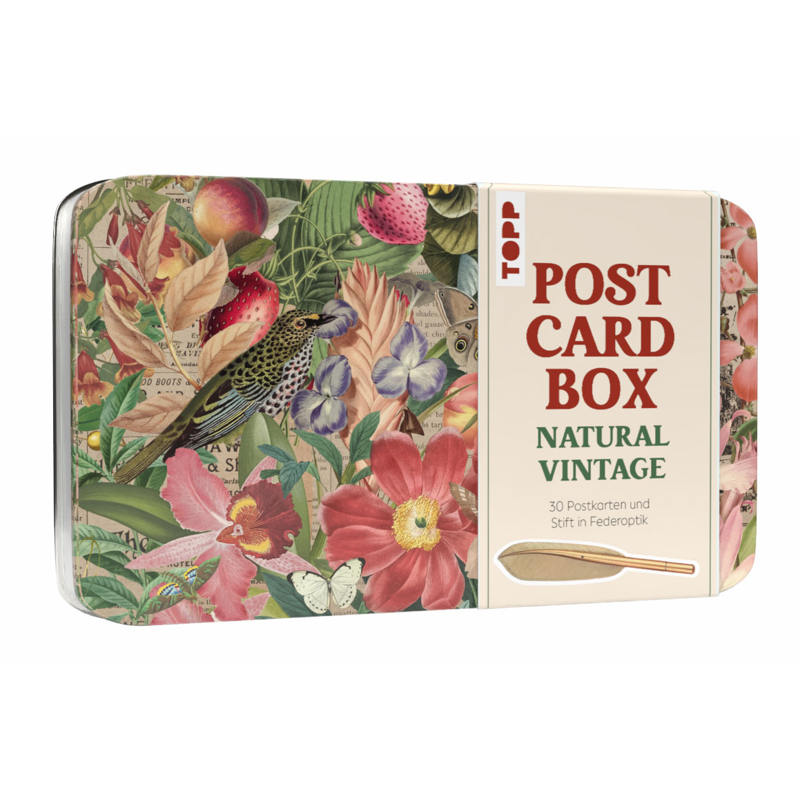 Postcard Box - Natural Vintage
