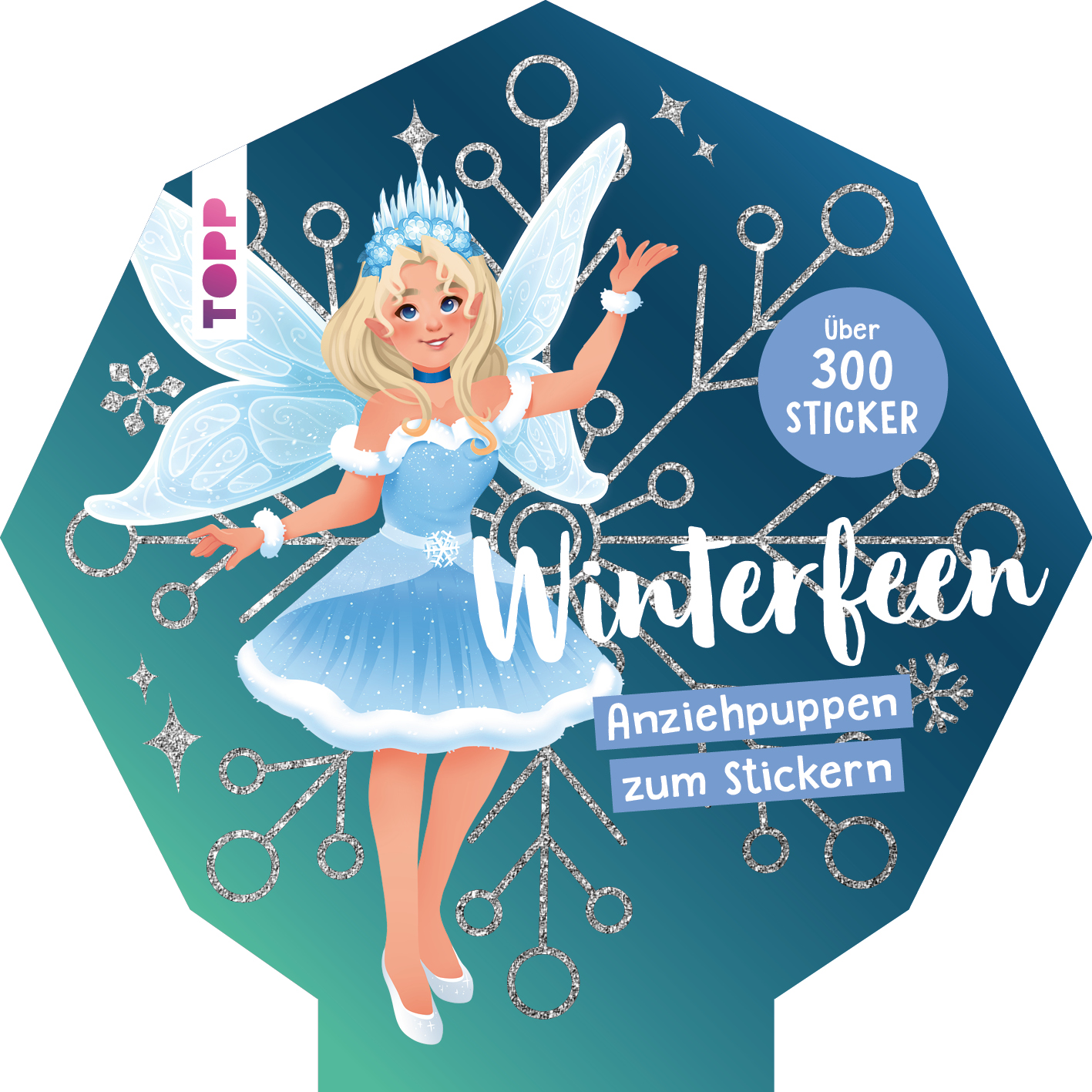Stickerbuch: Anziehpuppen zum Stickern. Winterfeen