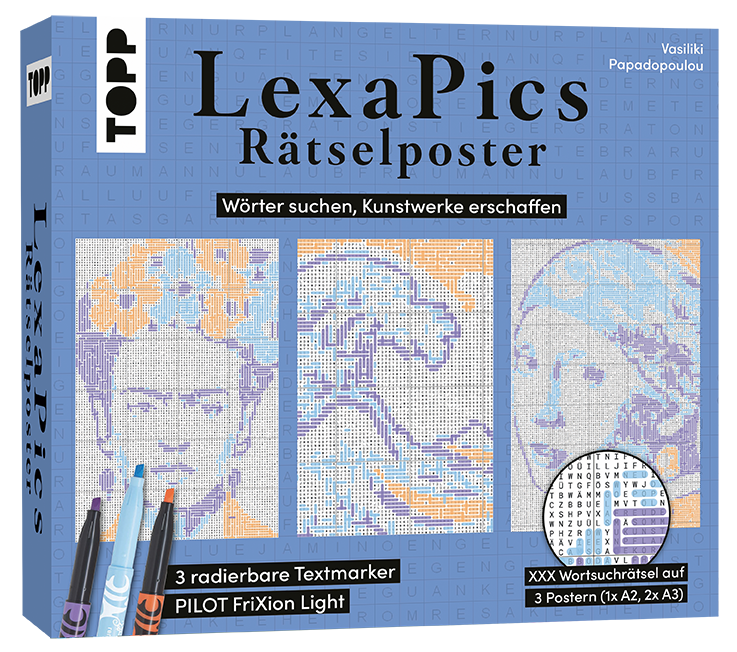 LexaPics Rätselposter – Wörter suchen, Kunstwerke erschaffen