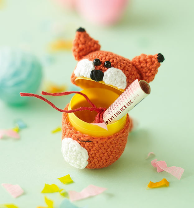 Kleinen Fuchs als Mitbringsel haekeln