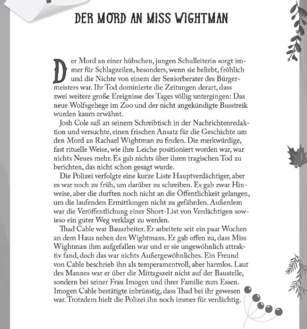 Adventskalender Krimi Inhalt vom Buch