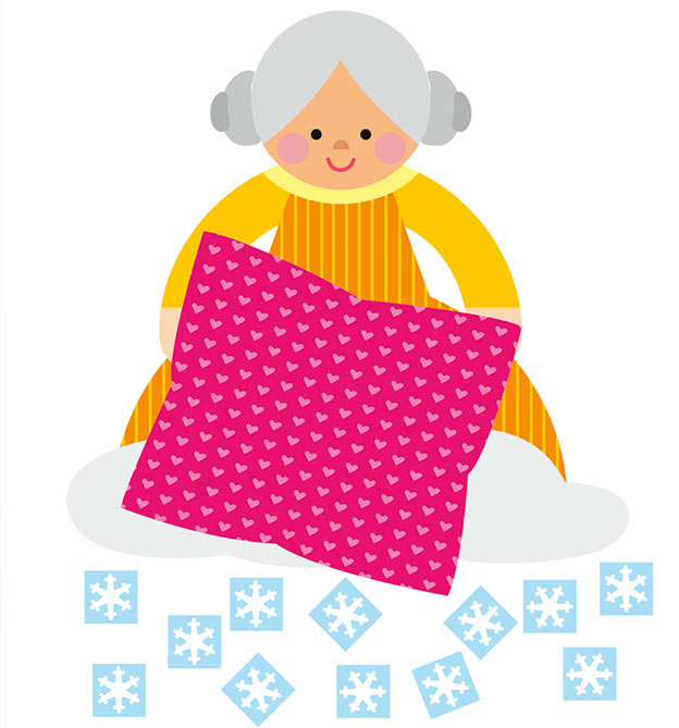 Fertig gebastelte Frau Holle