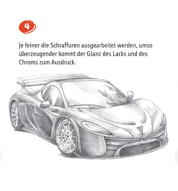 Auto zeichnen einfach - Schritt 4