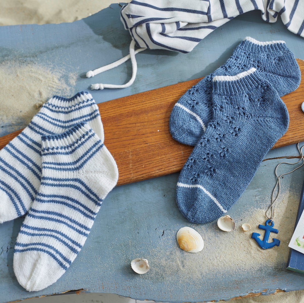 Gemeinsame Strickzeit - Sneakersocken stricken - Anleitungen von Tanja Steinbach und Kerstin Balke
