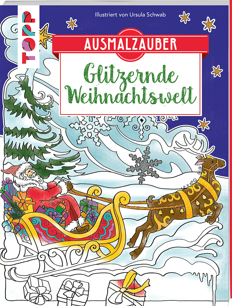 Ausmalzauber - Glitzernde Weihnachtswelt