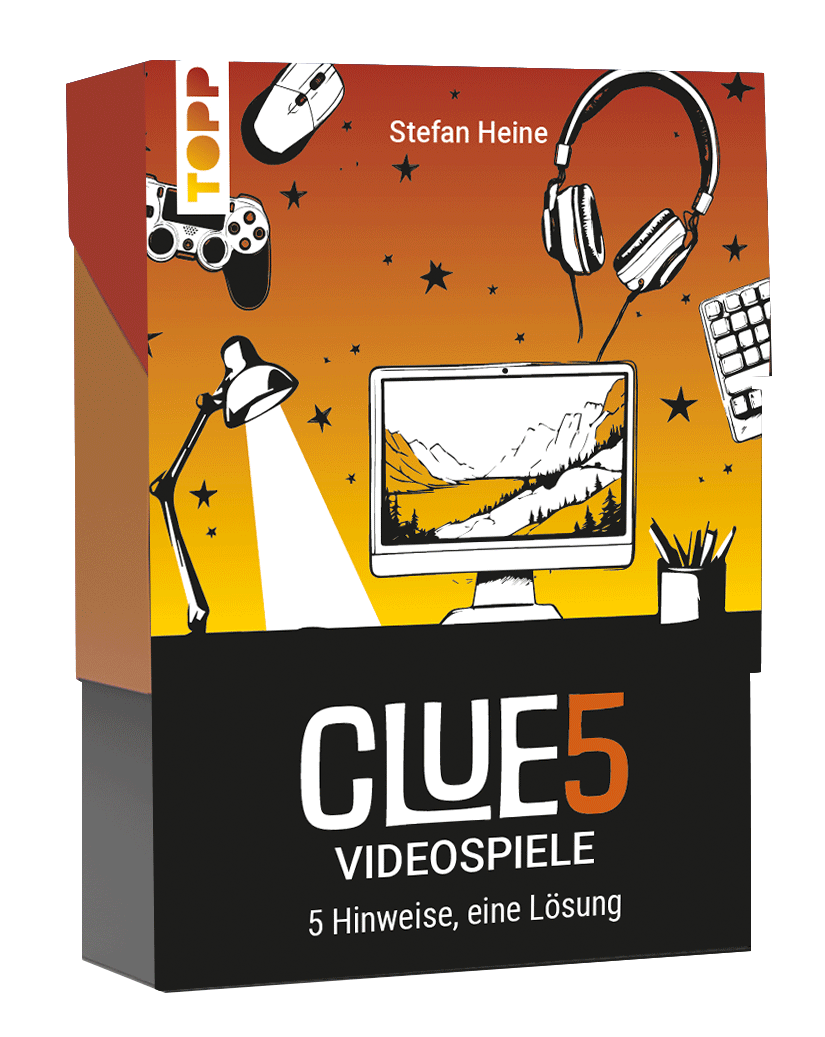 CLUE5 #Videospiele. 5 Hinweise, nur eine Lösung. Das Trend-Quiz für deine Tasche