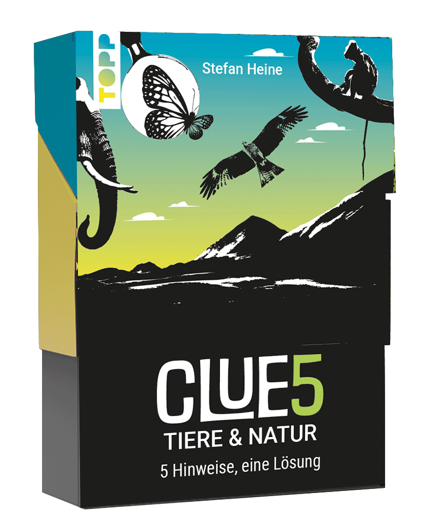 CLUE5 #Tiere & Natur. 5 Hinweise, nur eine Lösung. Das Trend-Quiz für deine Tasche