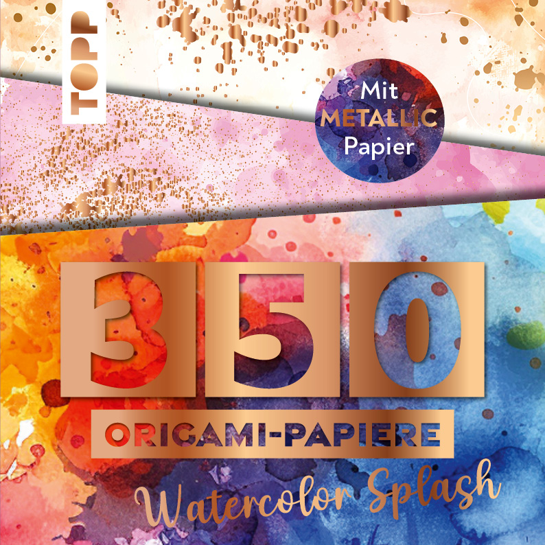 350 Origami-Block Watercolor Splash
