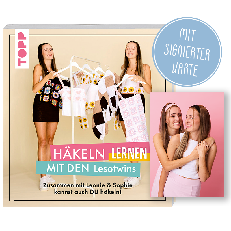 Häkeln lernen mit den @lesotwins (mit signierter Karte)