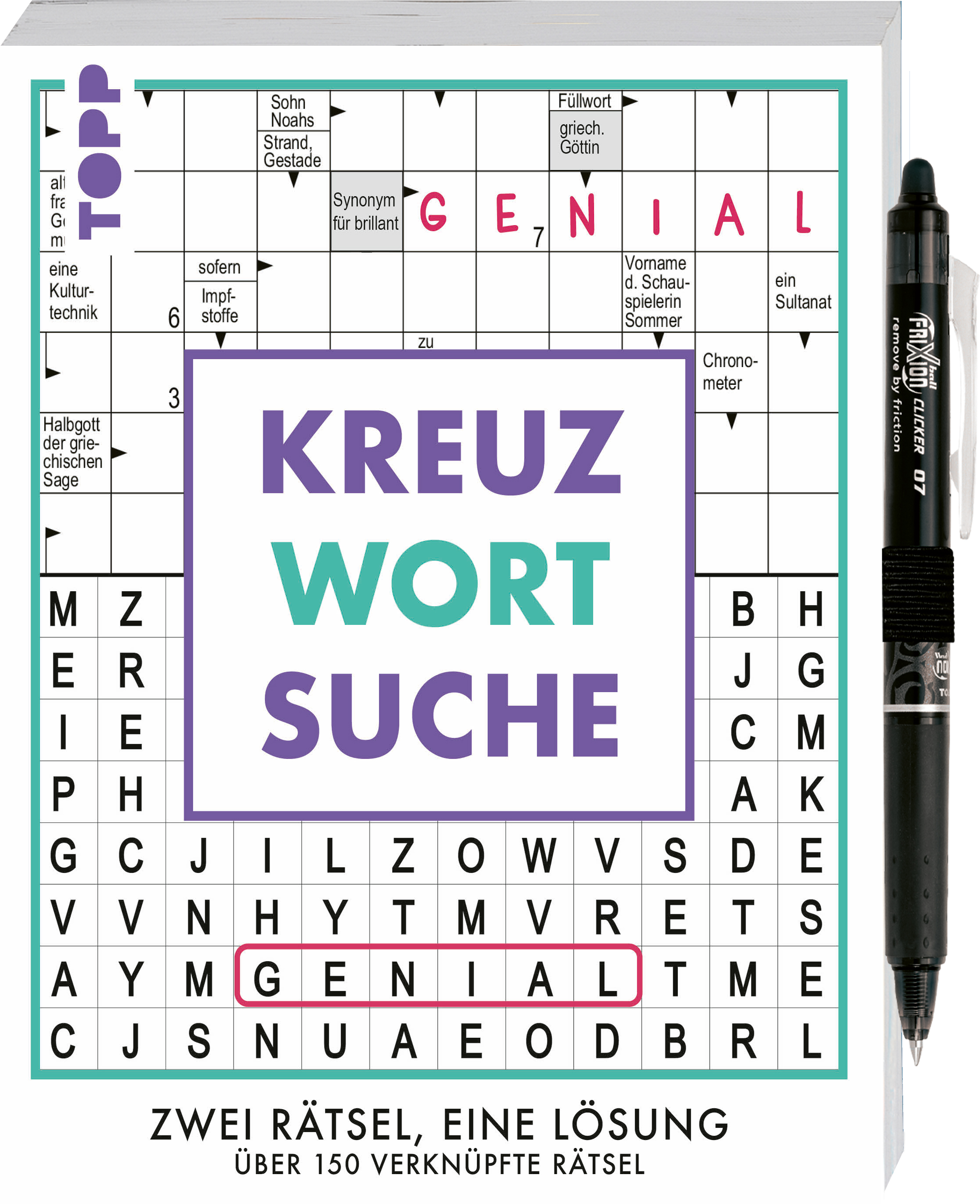 Kreuzwortsuche – 160 verknüpfte Rätsel: Zwei Rätsel, eine Antwort