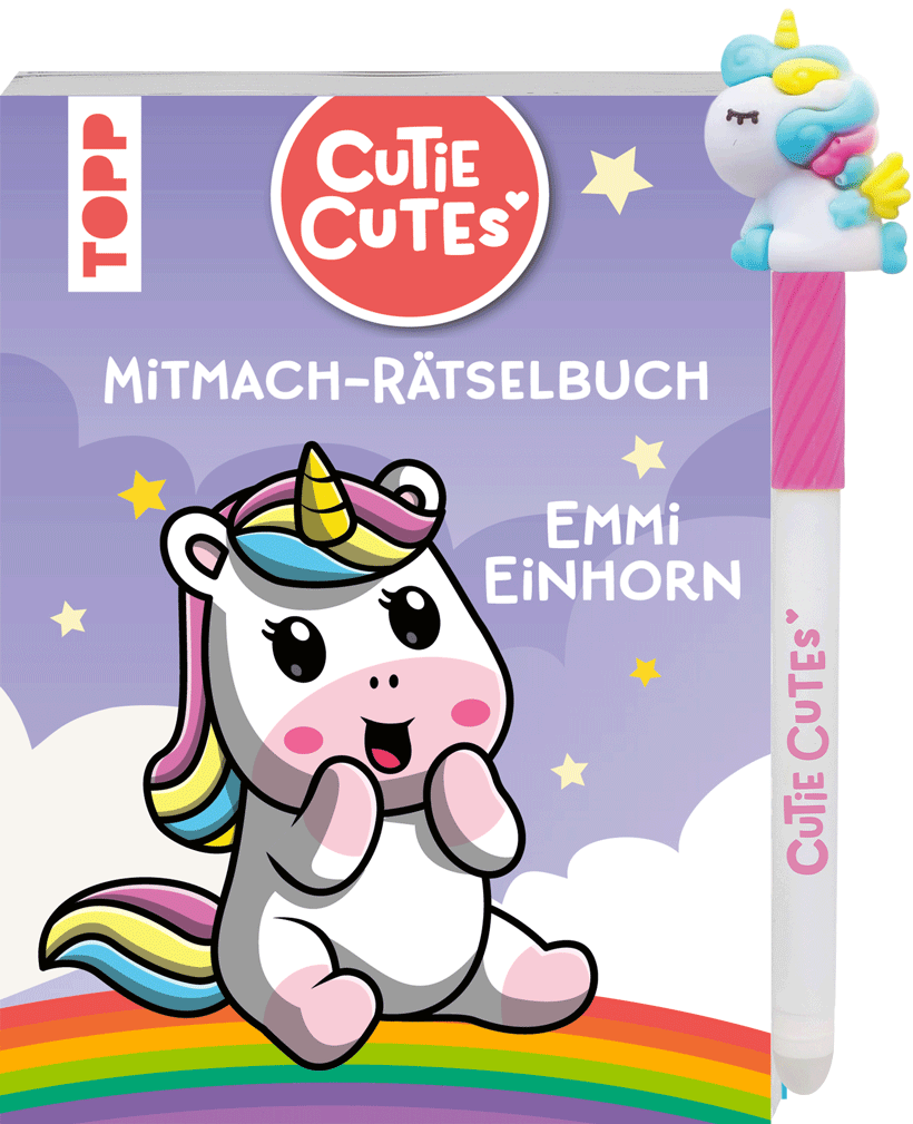 Cutie Cutes - Mitmach-Rätselbuch. Emmi Einhorn