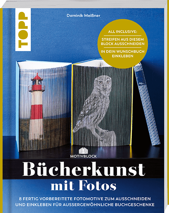 Motivblock – Bücherkunst mit Fotos
