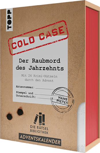 Die Rätselbibliothek Adventskalender – Cold Case: Der Raubmord des Jahrzehnts: Mit 24 Krimi-Rätseln