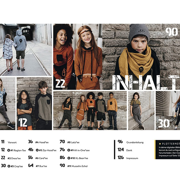 Inhaltsverzeichnis aus dem Buch Lässige Styles für Kids nähen