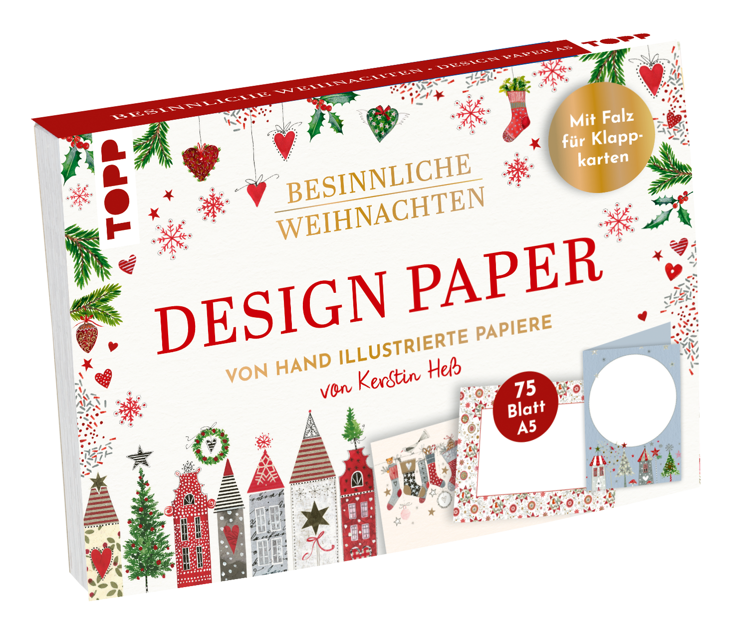 Design Paper Besinnliche Weihnachten DIN A5. Mit Falz für Klappkarten