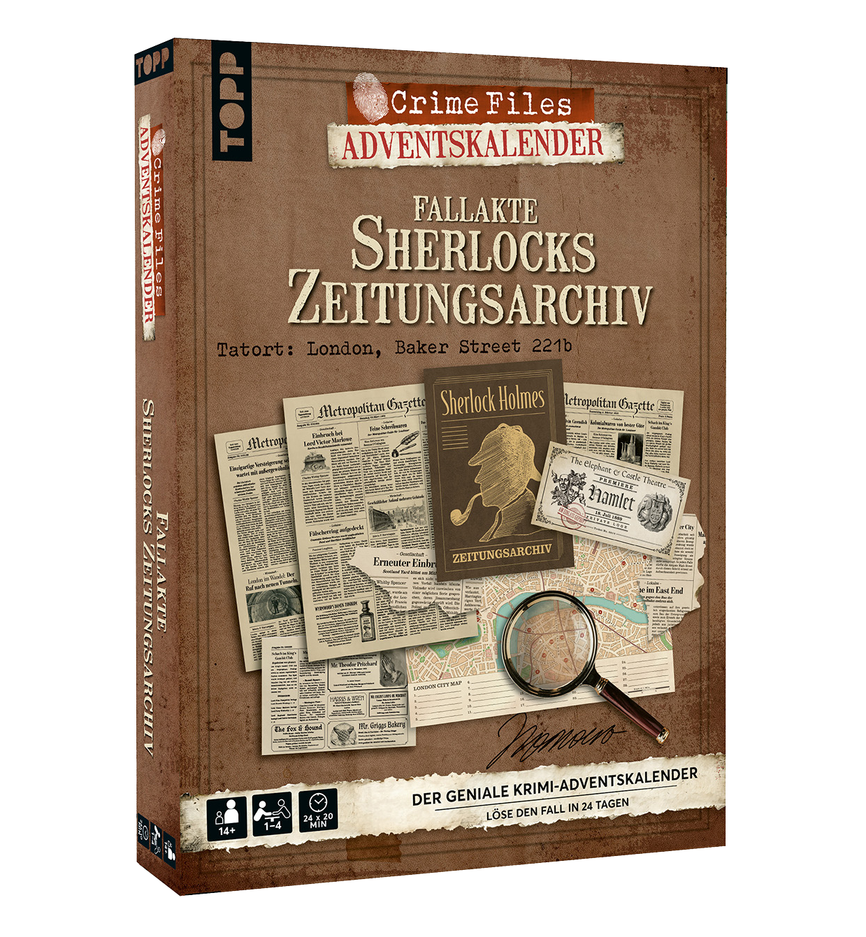 Crime Files – Fallakte: Sherlocks Zeitungsarchiv. Der geniale Krimi-Adventskalender