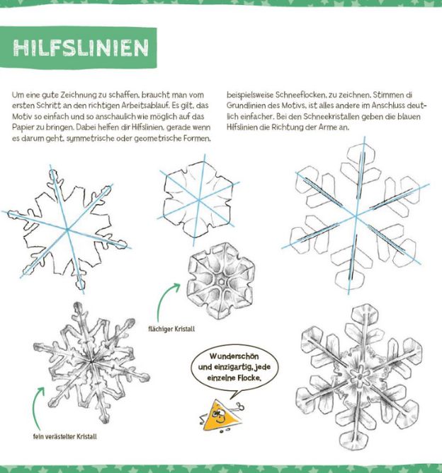 Hilfslinien lernen im Adventskalender zeichnen für Kinder