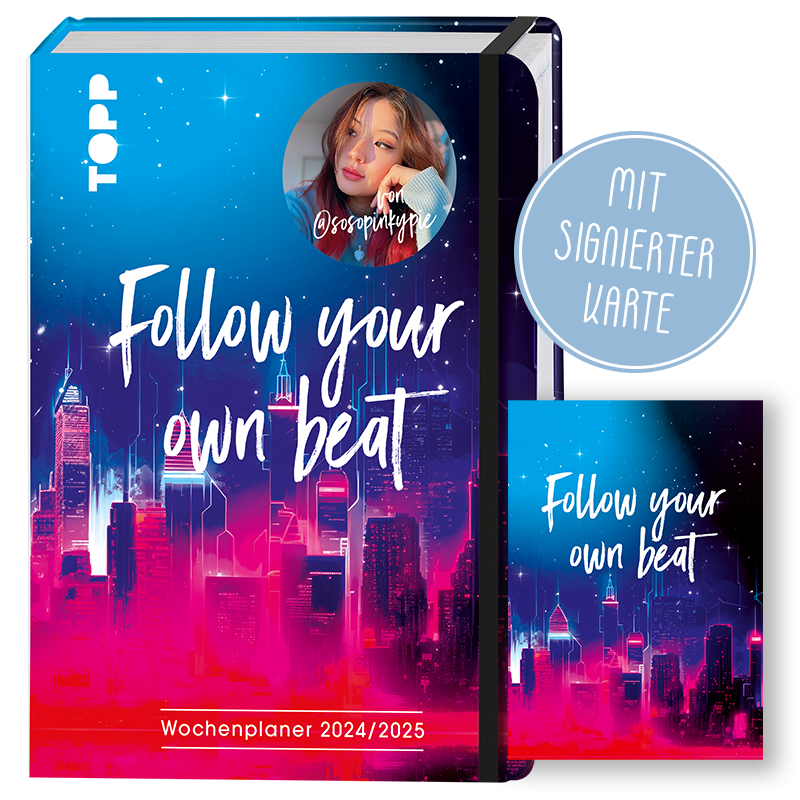 Follow your own beat. Wochenplaner 2024/2025 (mit signierter Karte)