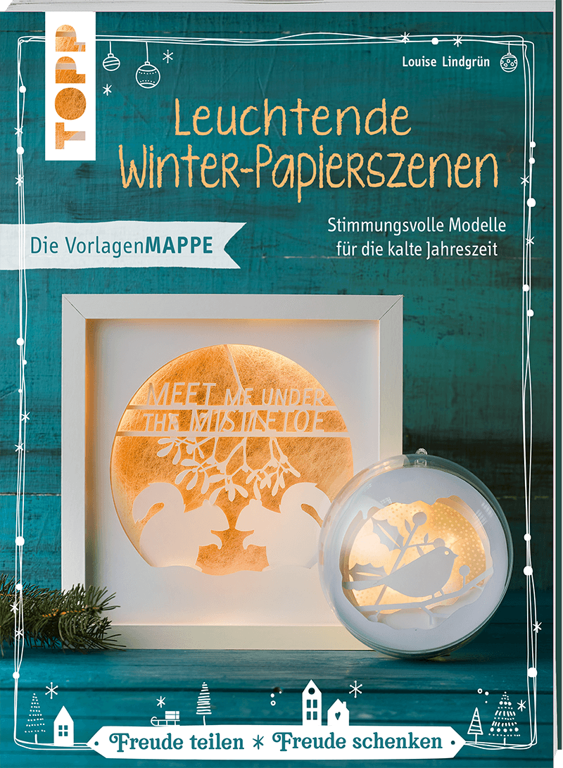 Leuchtende Winter-Papierszenen