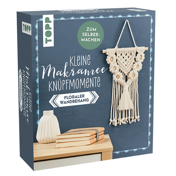 Kleine Knüpfmomente: Makramee-Knüpf-Set - Floraler Wandbehang