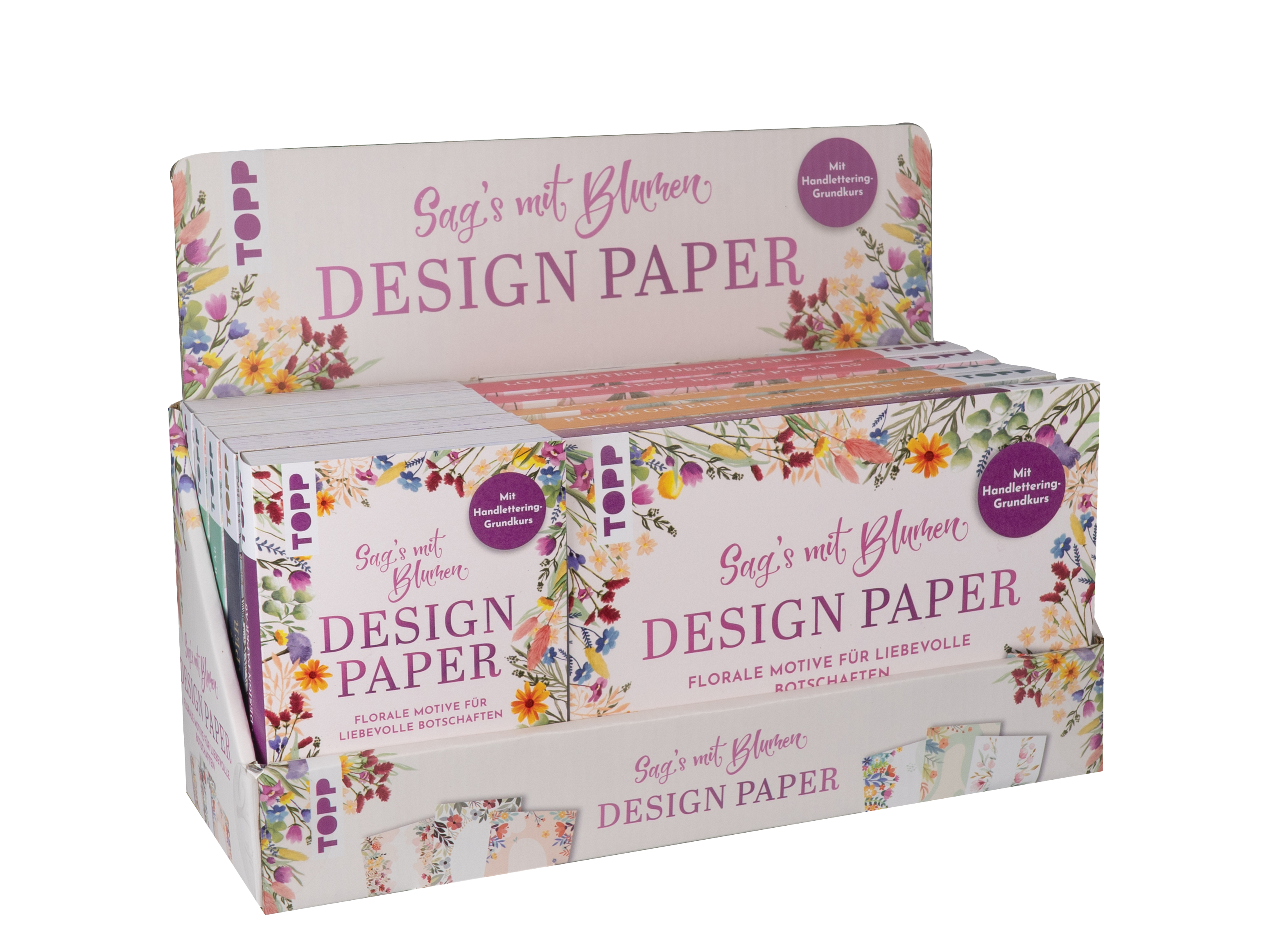 Design Paper Display Sag’s mit Blumen, 2 x 5 Ex.