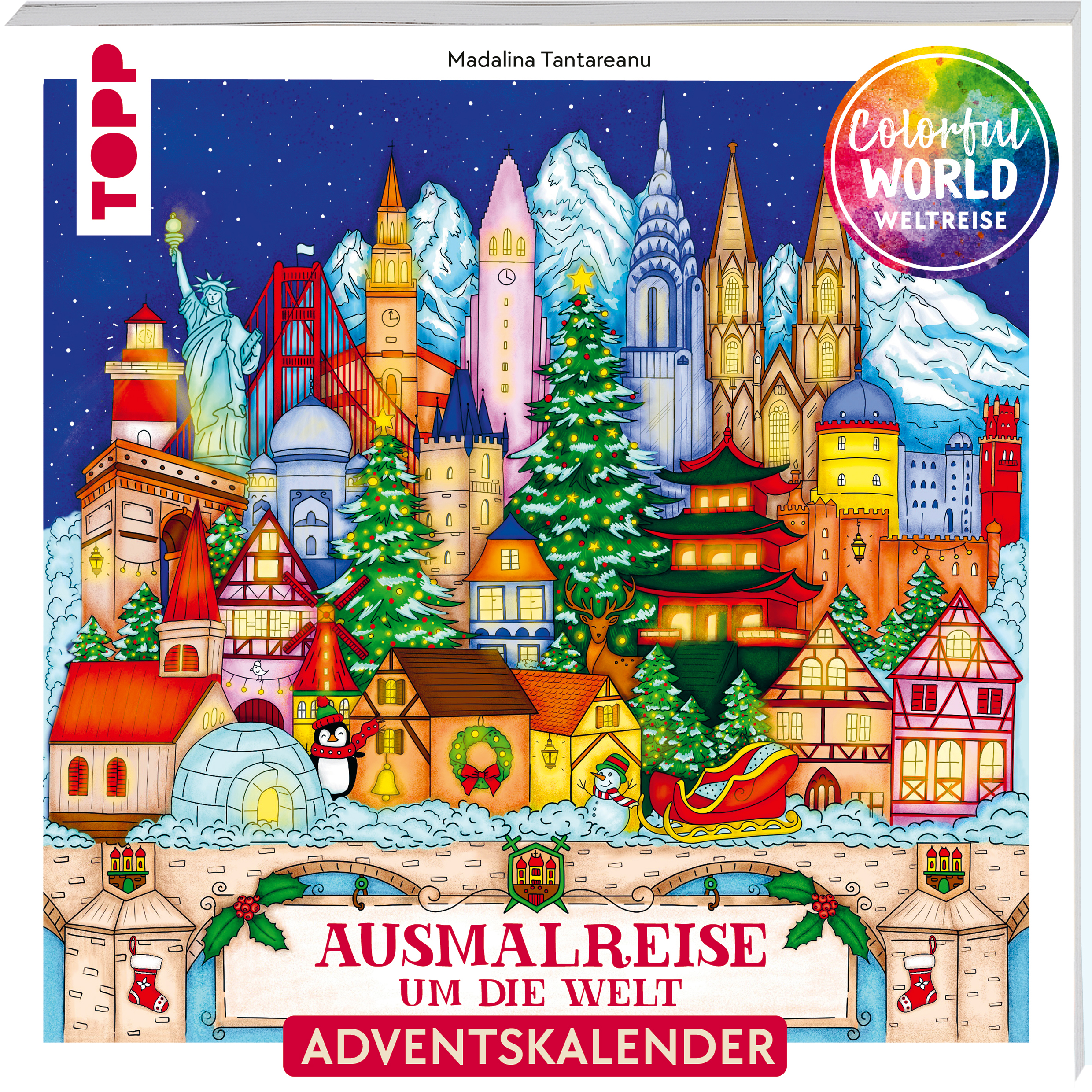 Colorful Christmas Weltreise - Weihnachtliche Ausmalreise um die Welt