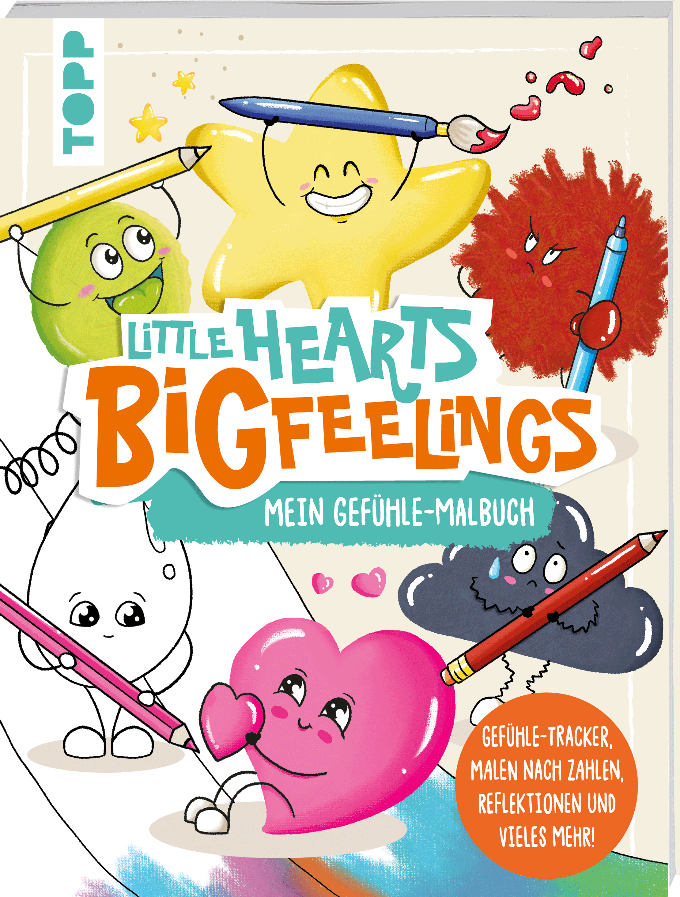 Little Hearts - Big Feelings - Mein Gefühle-Malbuch