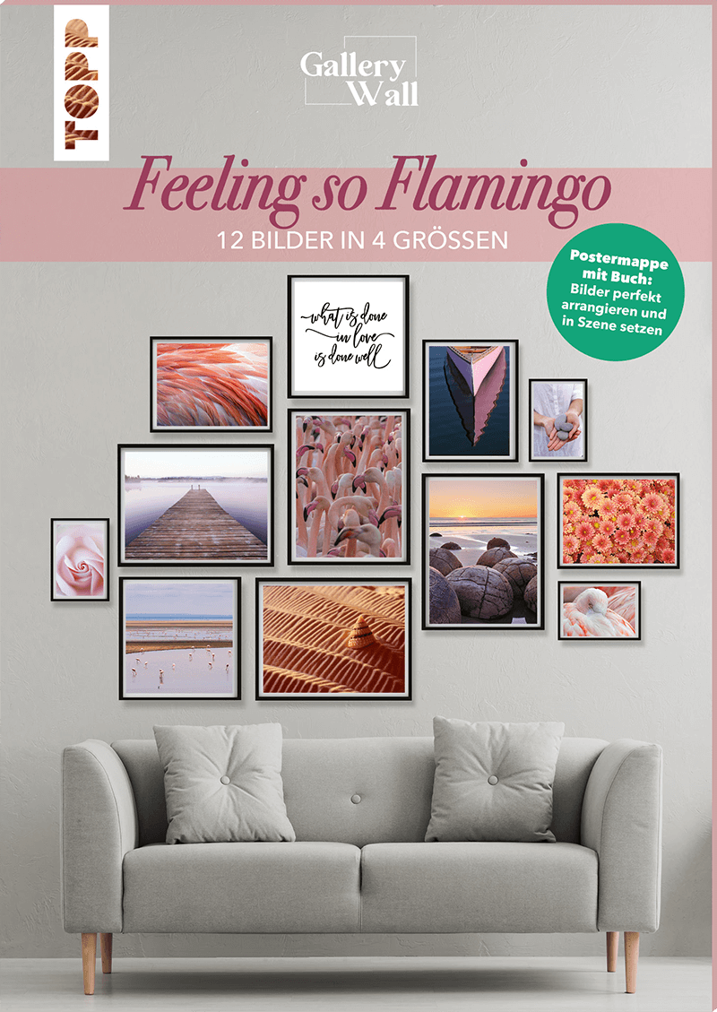Gallery Wall "Feeling so Flamingo"-12 Bilder in 4 Größen