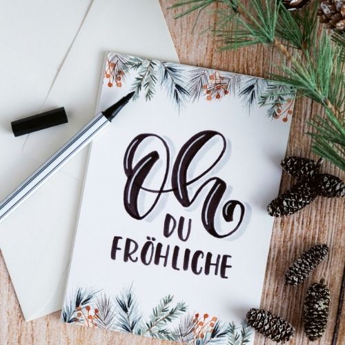Weihnachtskarten Handlettering: Ideen & Vorlagen | TOPP Blog
